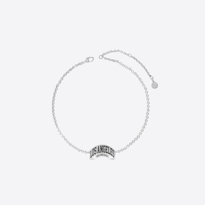 BALENCIAGA Cities Los Angeles Necklace  in Silver outlook