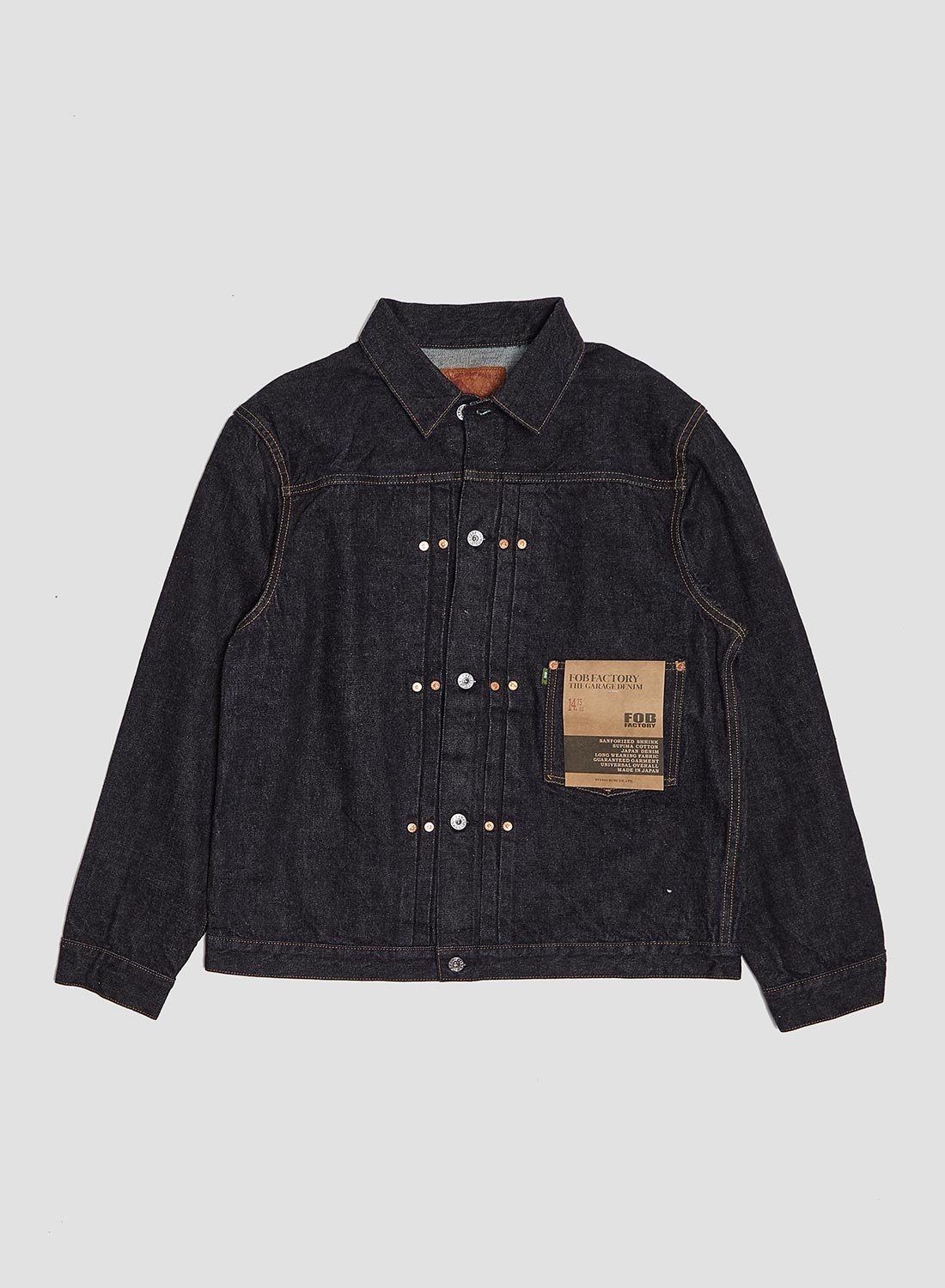 FOB Factory Selvedge Garage Denim Jacket Indigo - 1