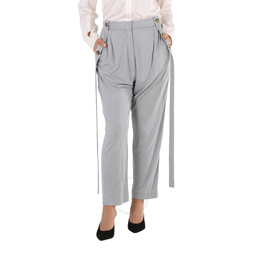 Burberry Ladies Heather Melange Jersey Tailored Trousers - 3