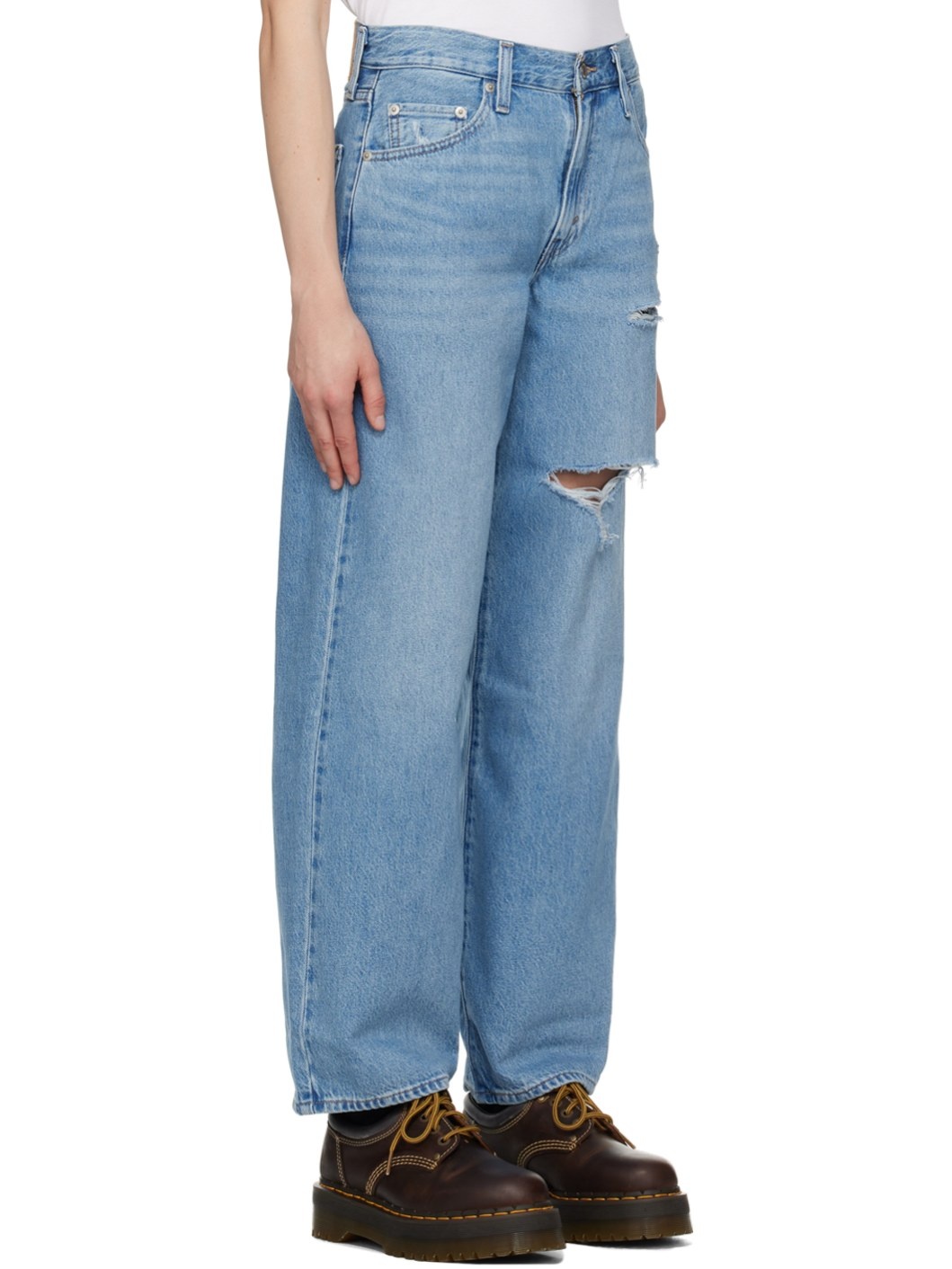 Blue Baggy Dad Jeans - 2