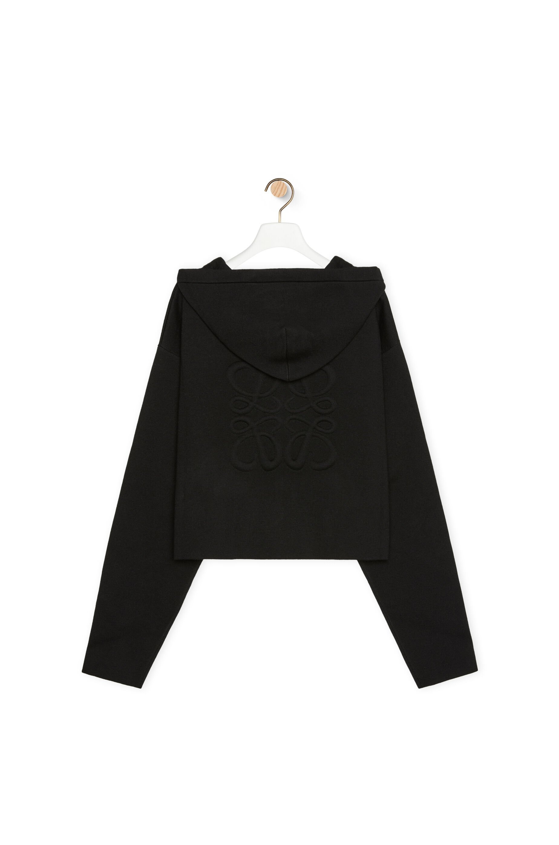 Anagram zip-up hoodie in wool - 2