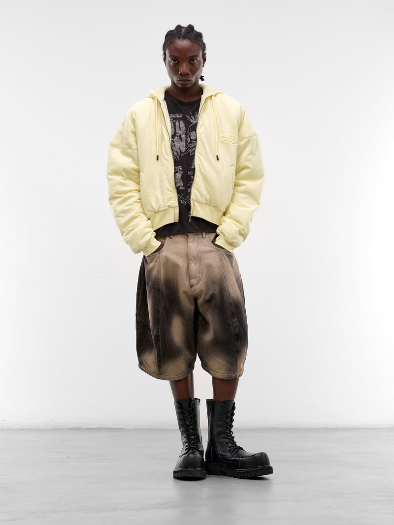 LU'U DAN Spoiled Milk Wadded Zip Hoodie outlook