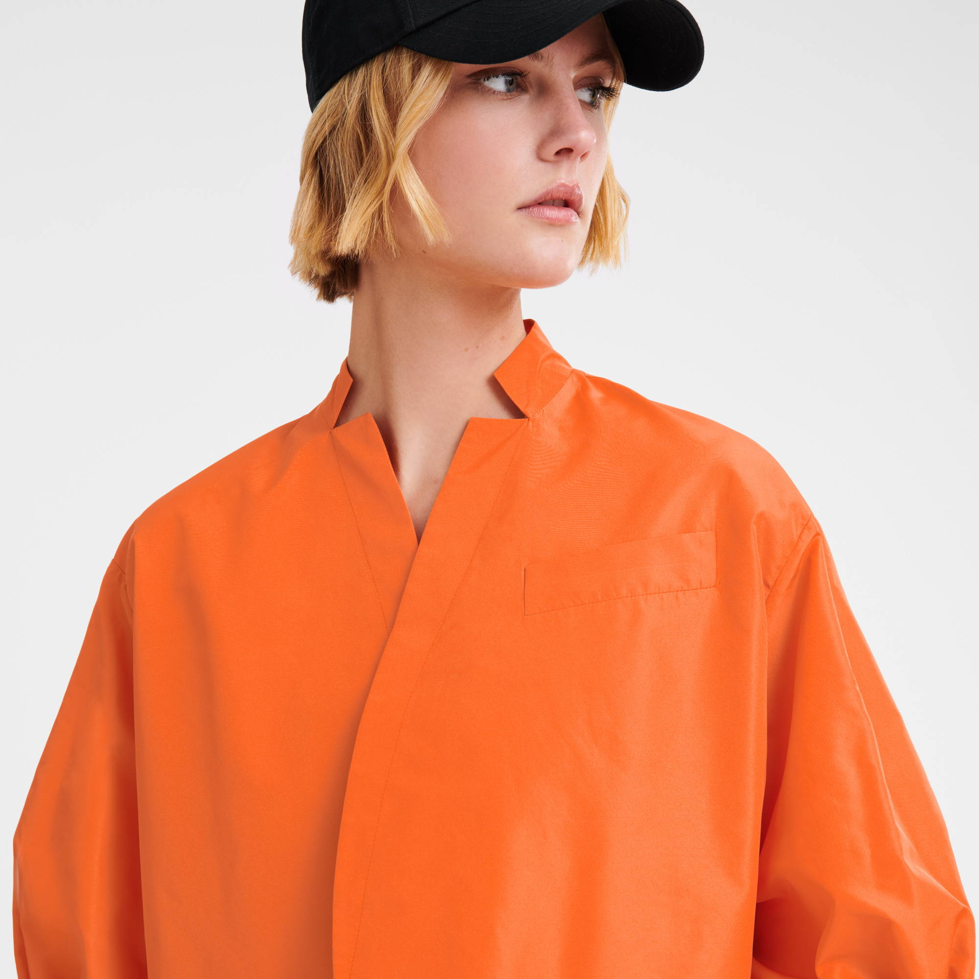 Kimono jacket Orange - Technical taffeta - 5