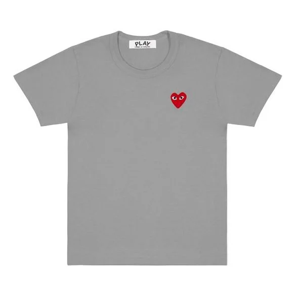 (WMNS) COMME des GARCONS PLAY Heart Logo Tee 'Grey' AZ-T211-051-3 - 1