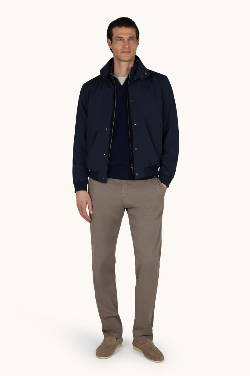 Paul & Shark OPEN‑COLLAR SWEATER IN BOUCLÉ COTTON outlook