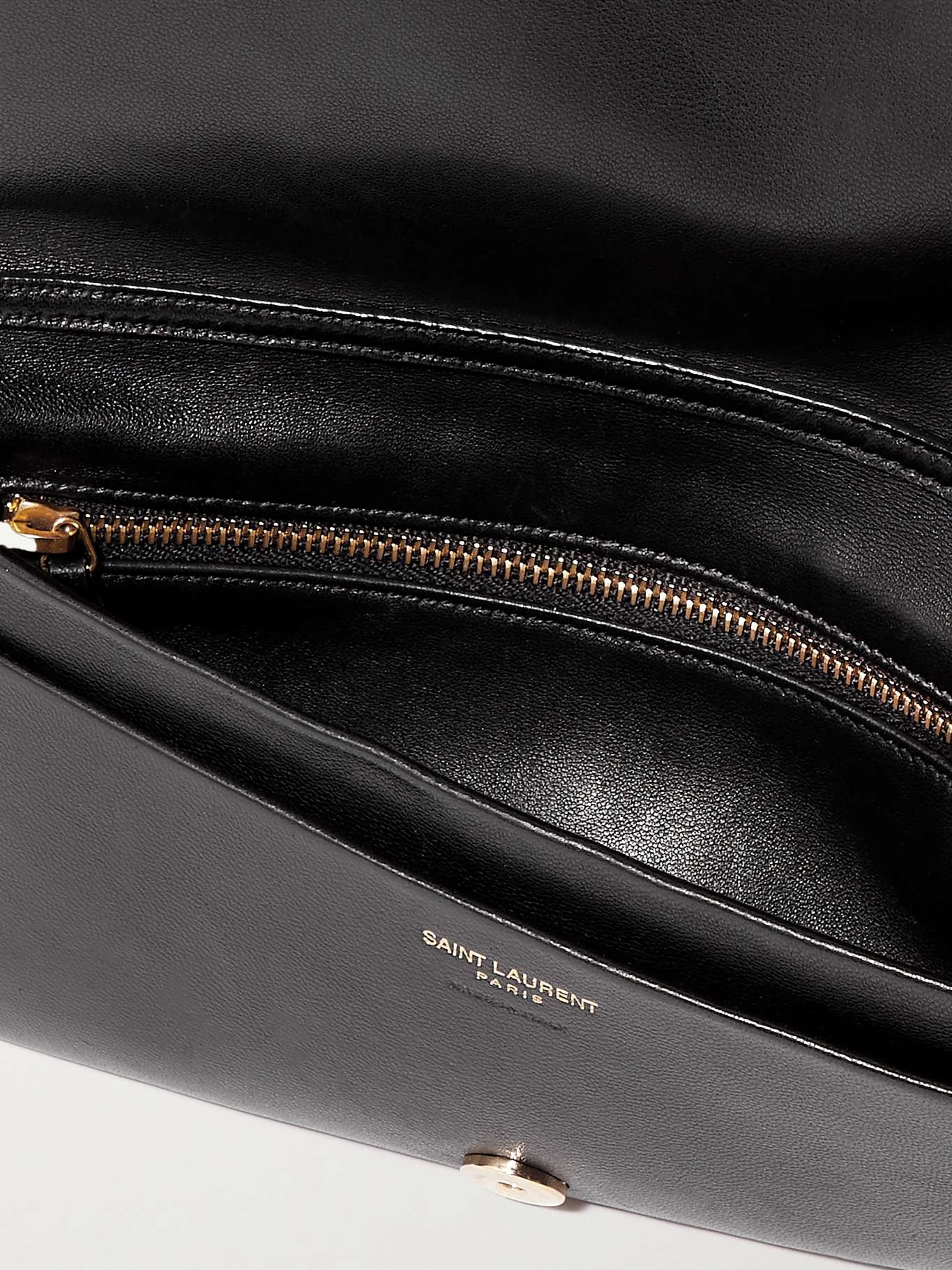 SAINT LAURENT Calypso mini padded textured-leather shoulder bag ...