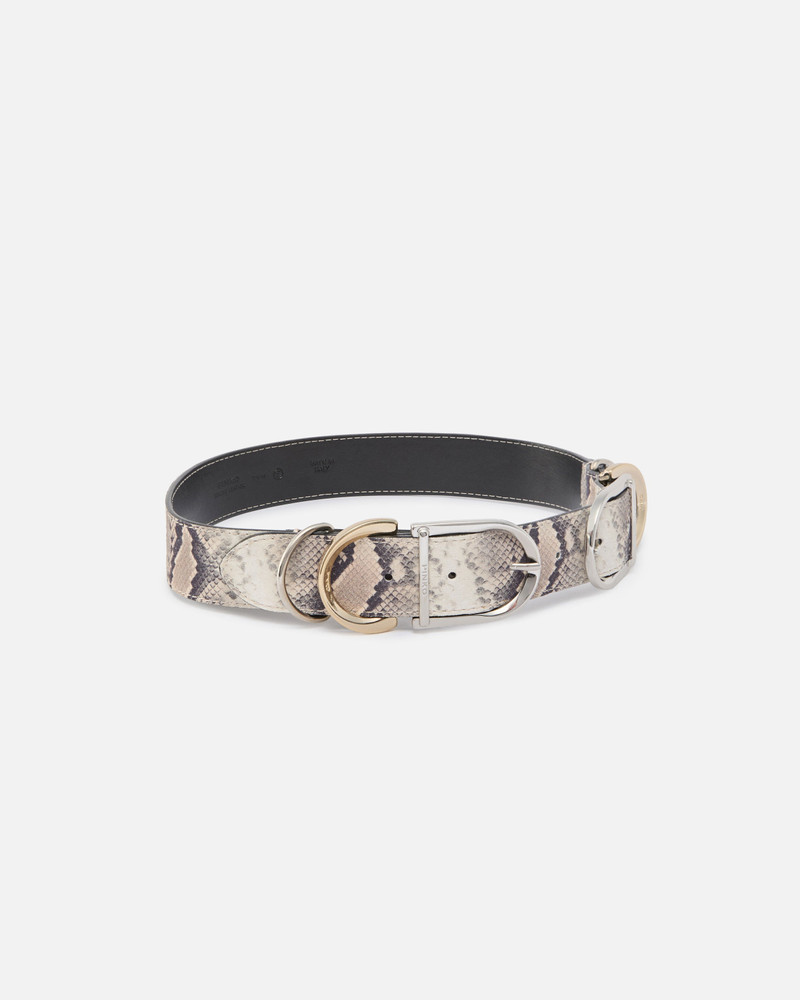 PINKO BELT WITH PYTHON PRINT AND METAL LOOPS, 4 CM outlook