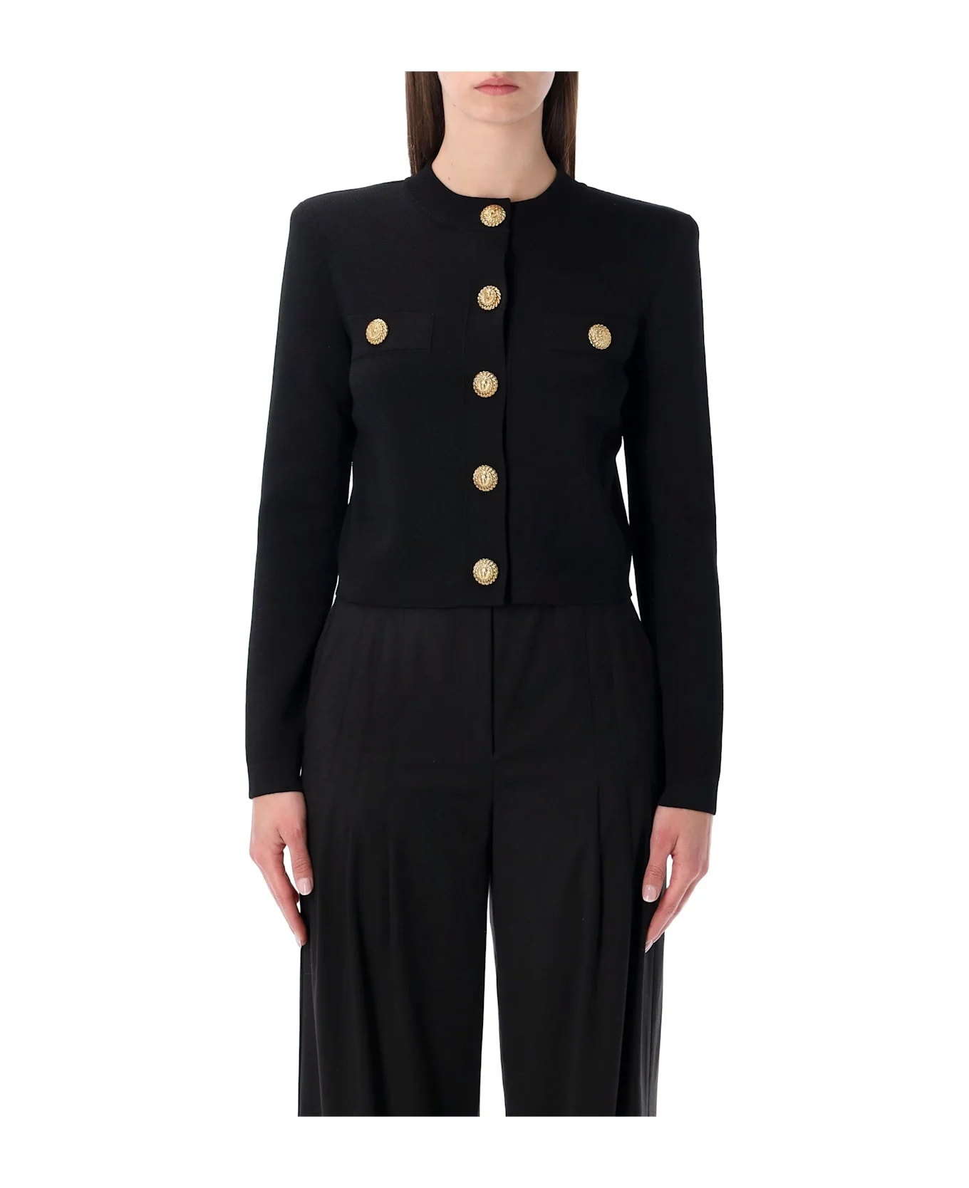 Round Collar Cardigan - 1