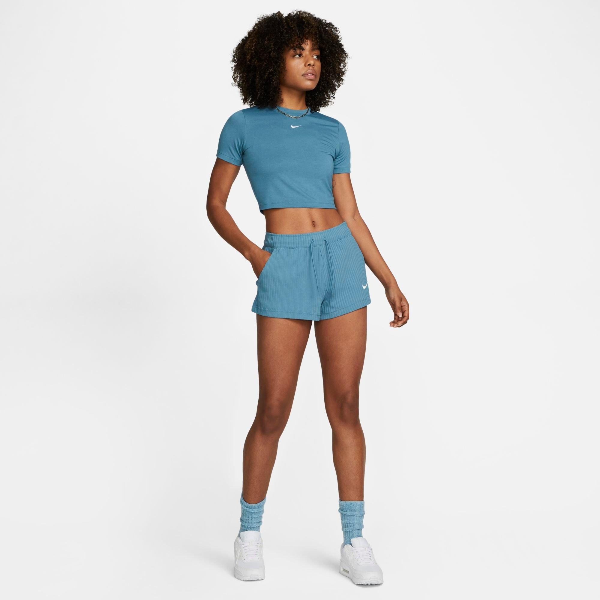 Nike WOMEN'S NIKE SPORTSWEAR RIBBED JERSEY SHORTS jdsports