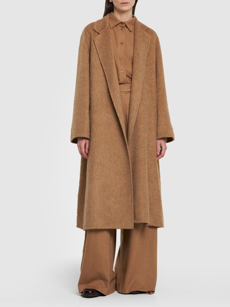 LVR Exclusive mohair & camel drap coat - 2