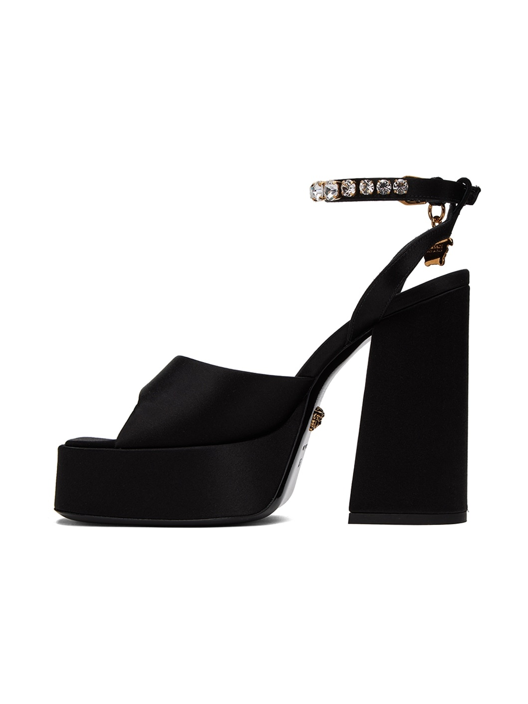 Black Medusa Heeled Sandals - 3