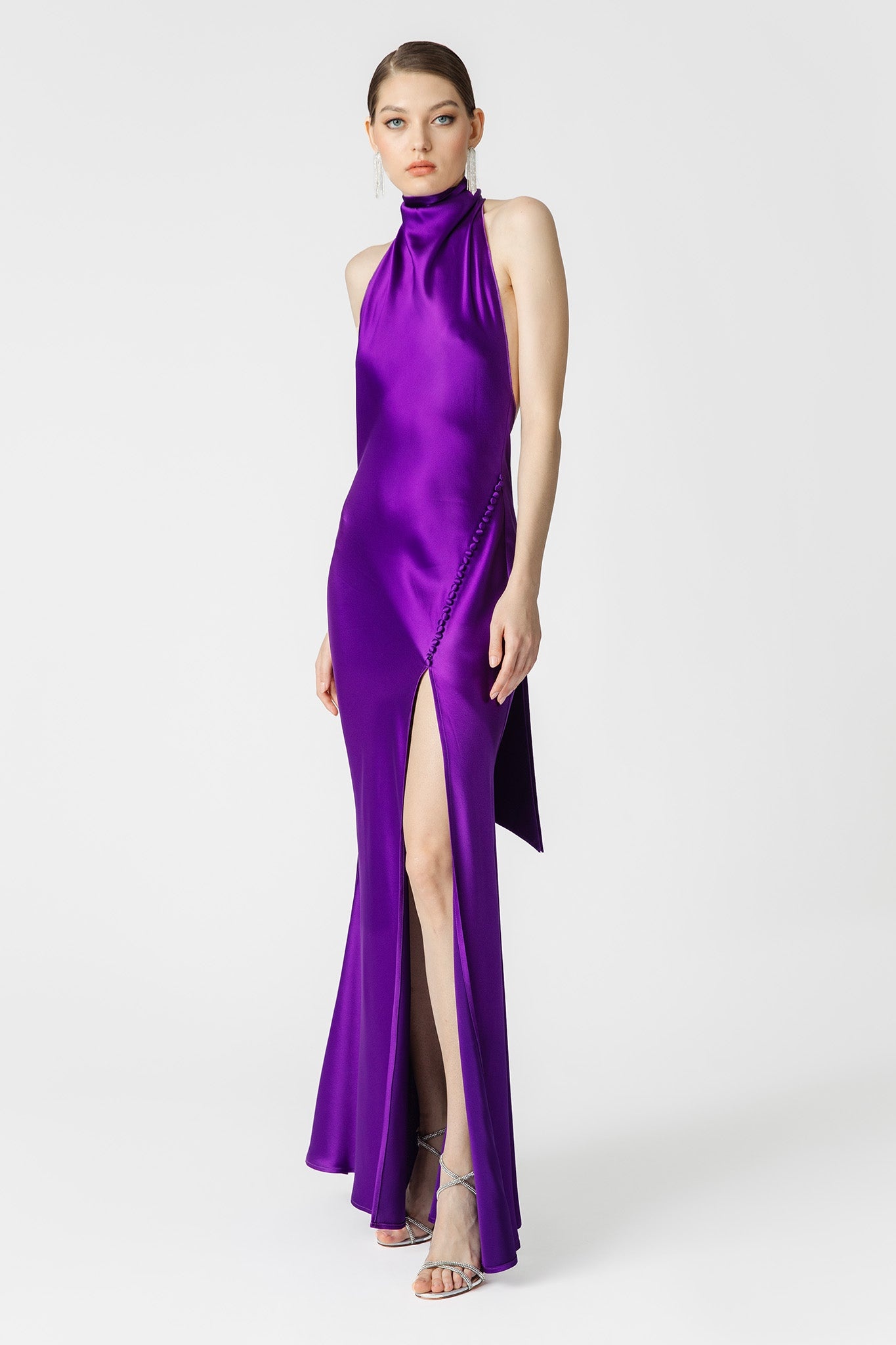PENELOPE BACKLESS SATIN GOWN - 2
