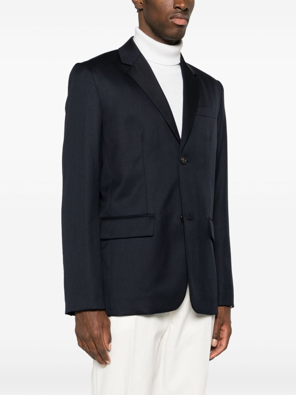 single-breasted wool blazer - 3