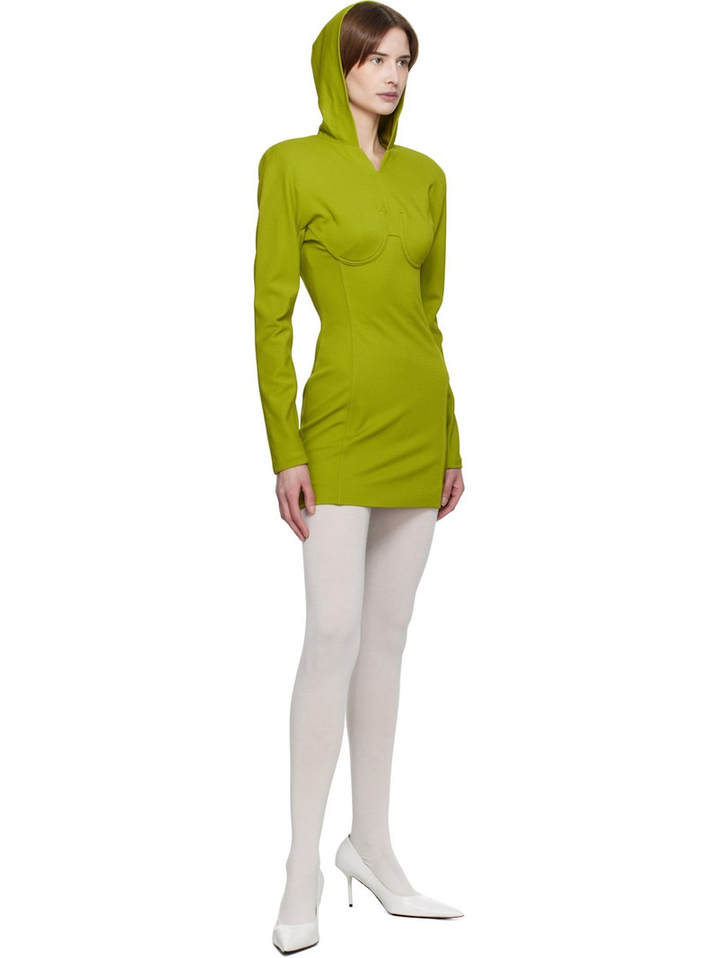 Jean Paul Gaultier Green Crepe Minidress outlook