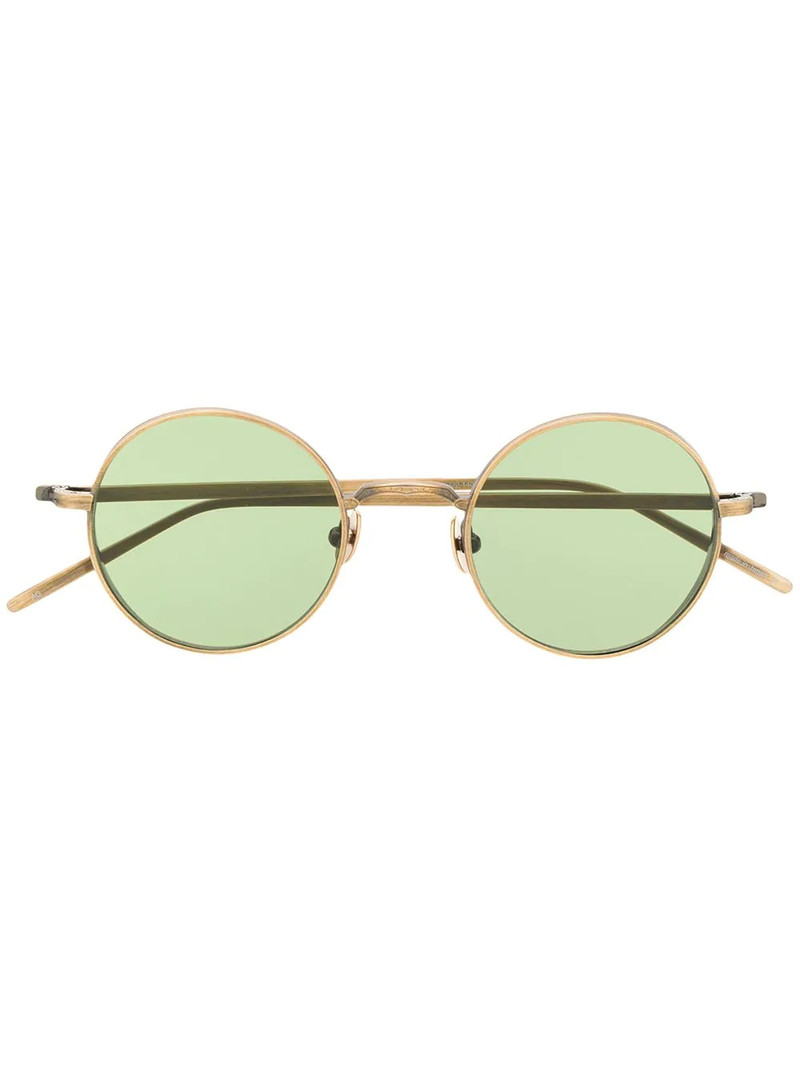 embossed round-frame tinted sunglasses 1