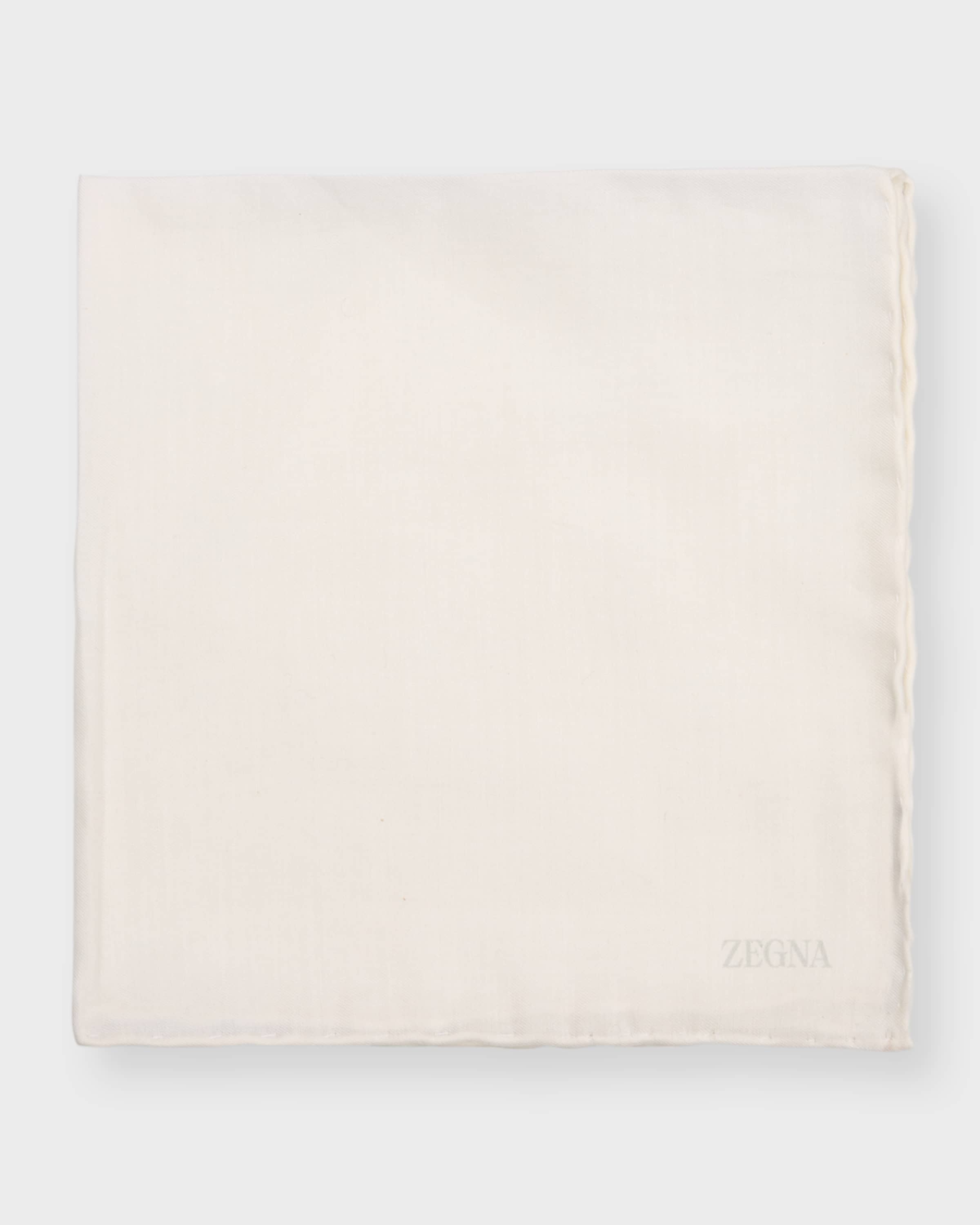 Men's Cotton-Silk Pocket Square - 1