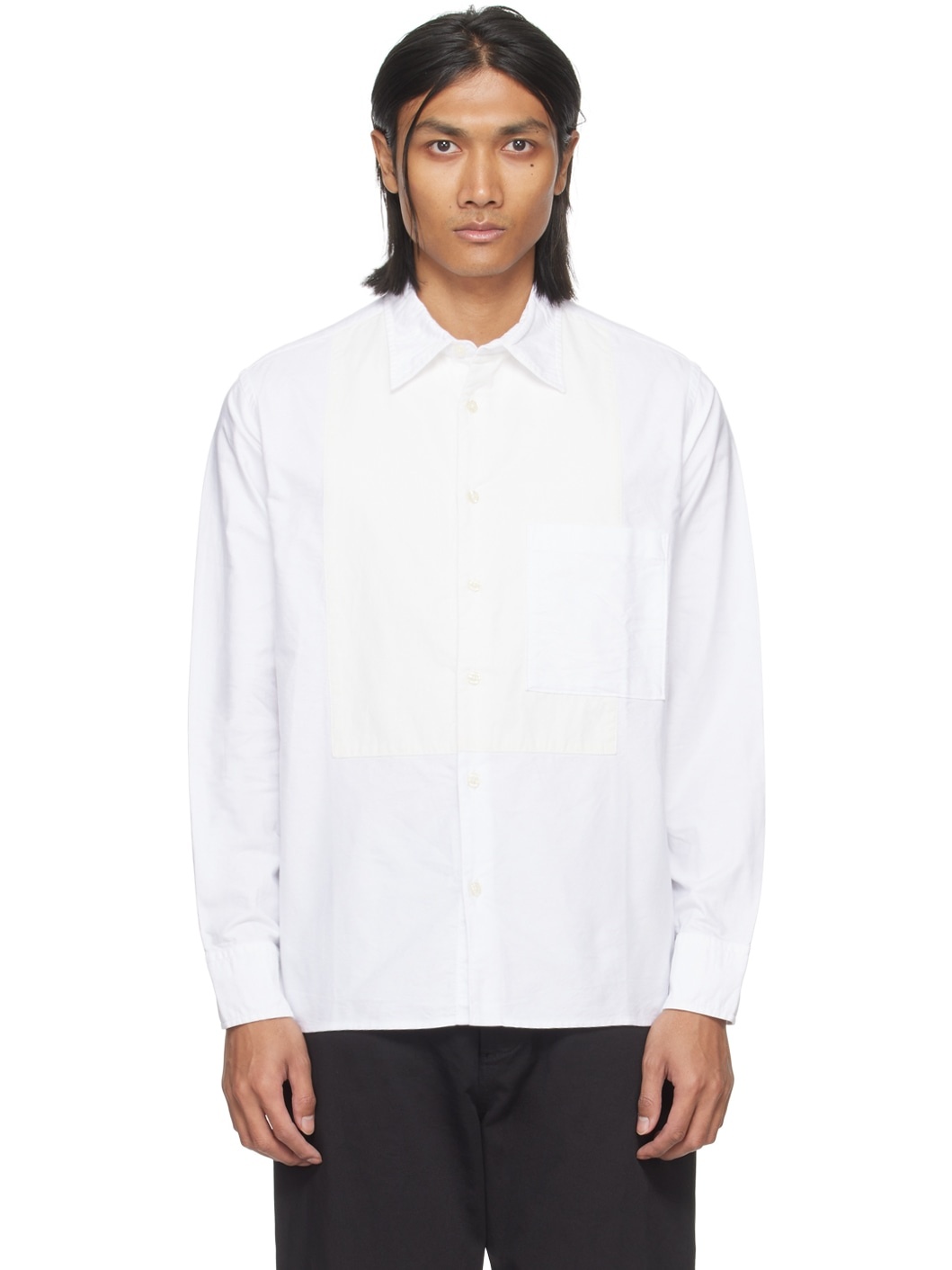 White Bib Front Shirt - 1