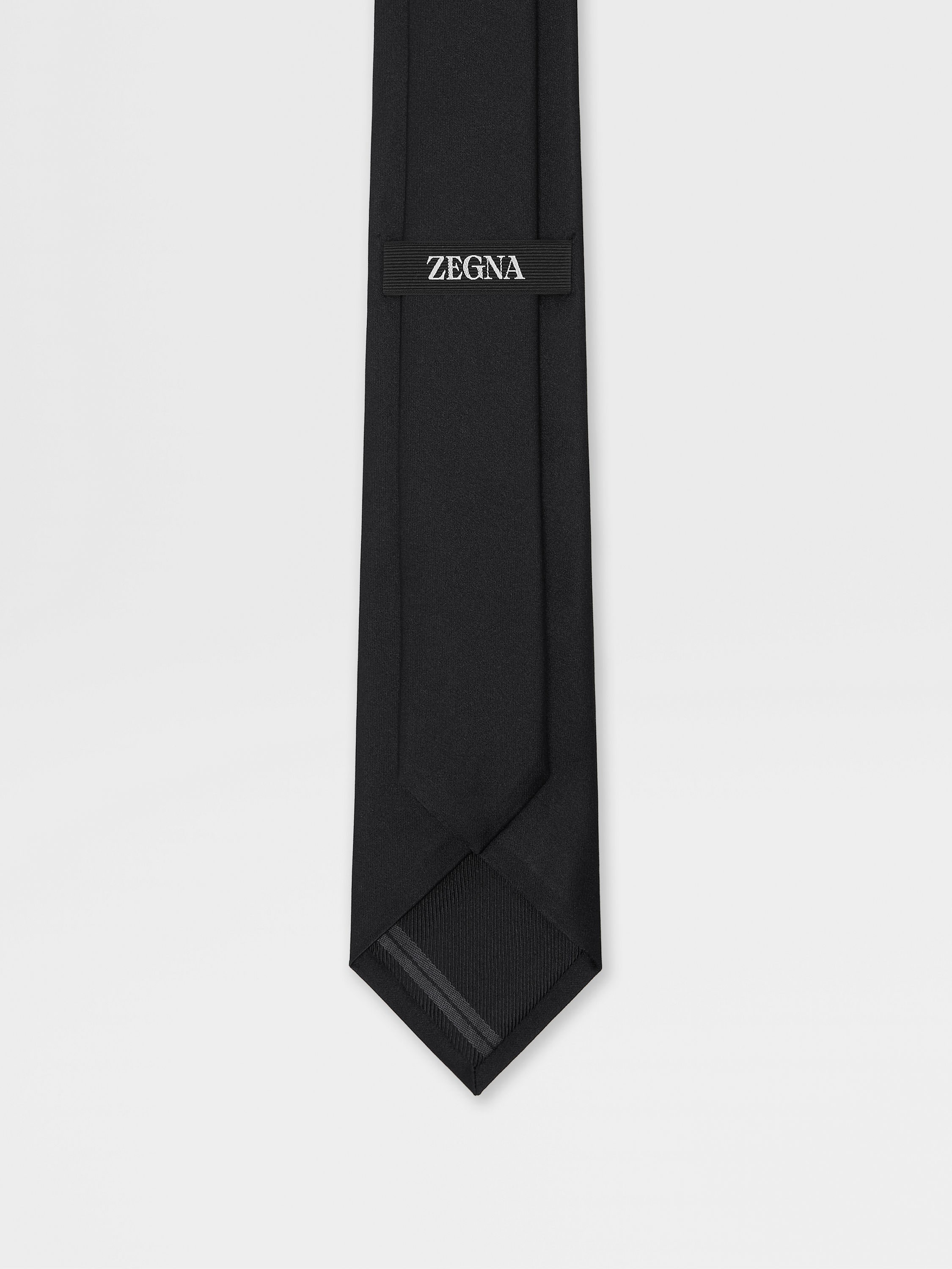 BLACK SILK TIE - 3