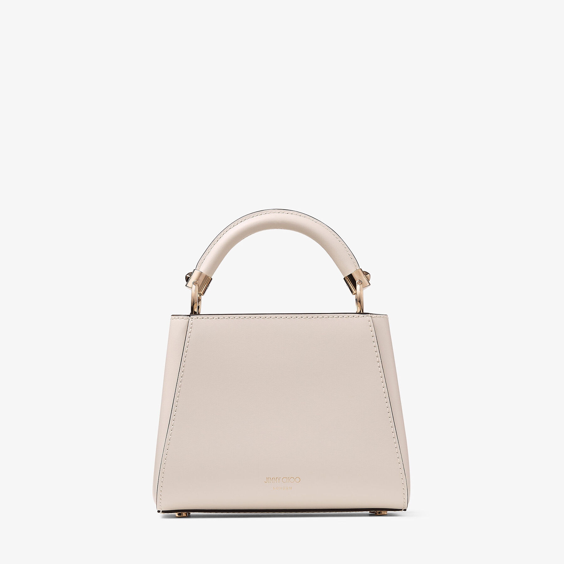 Varenne Top Handle Mini
Latte Leather Top Handle Bag with Crystal Bar and JC Emblem - 5