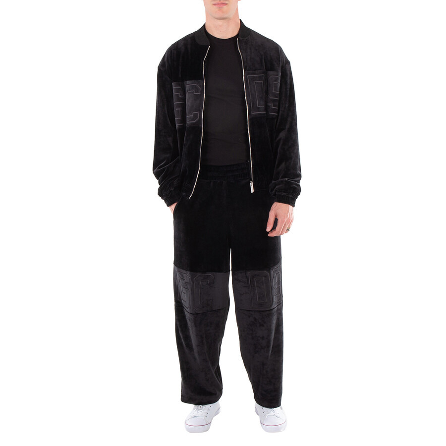 GCDS Logo Embroidered Velvet Pants - 4