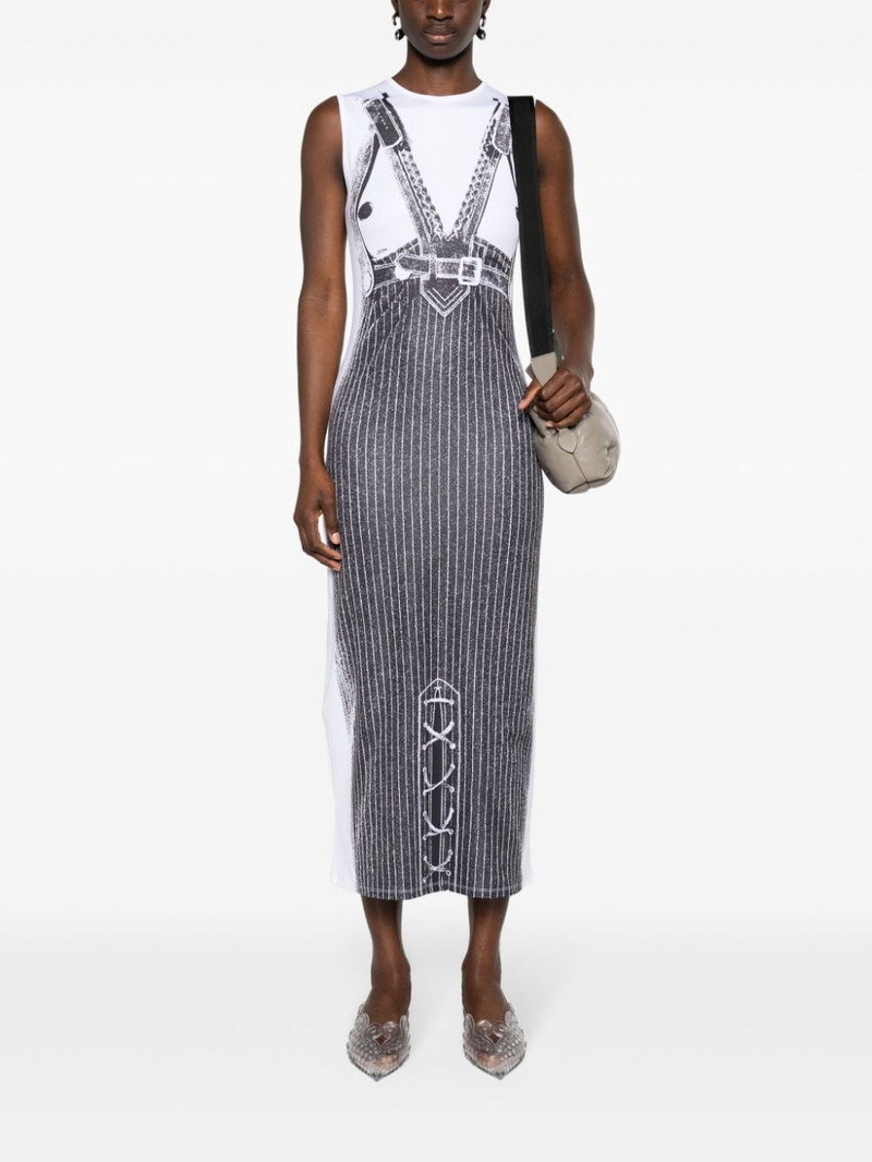 Jean Paul Gaultier Madonna trompe l'oeil midi dress outlook
