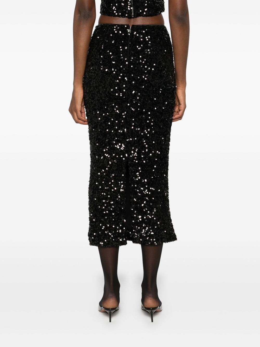 sequined midi skirt - 4