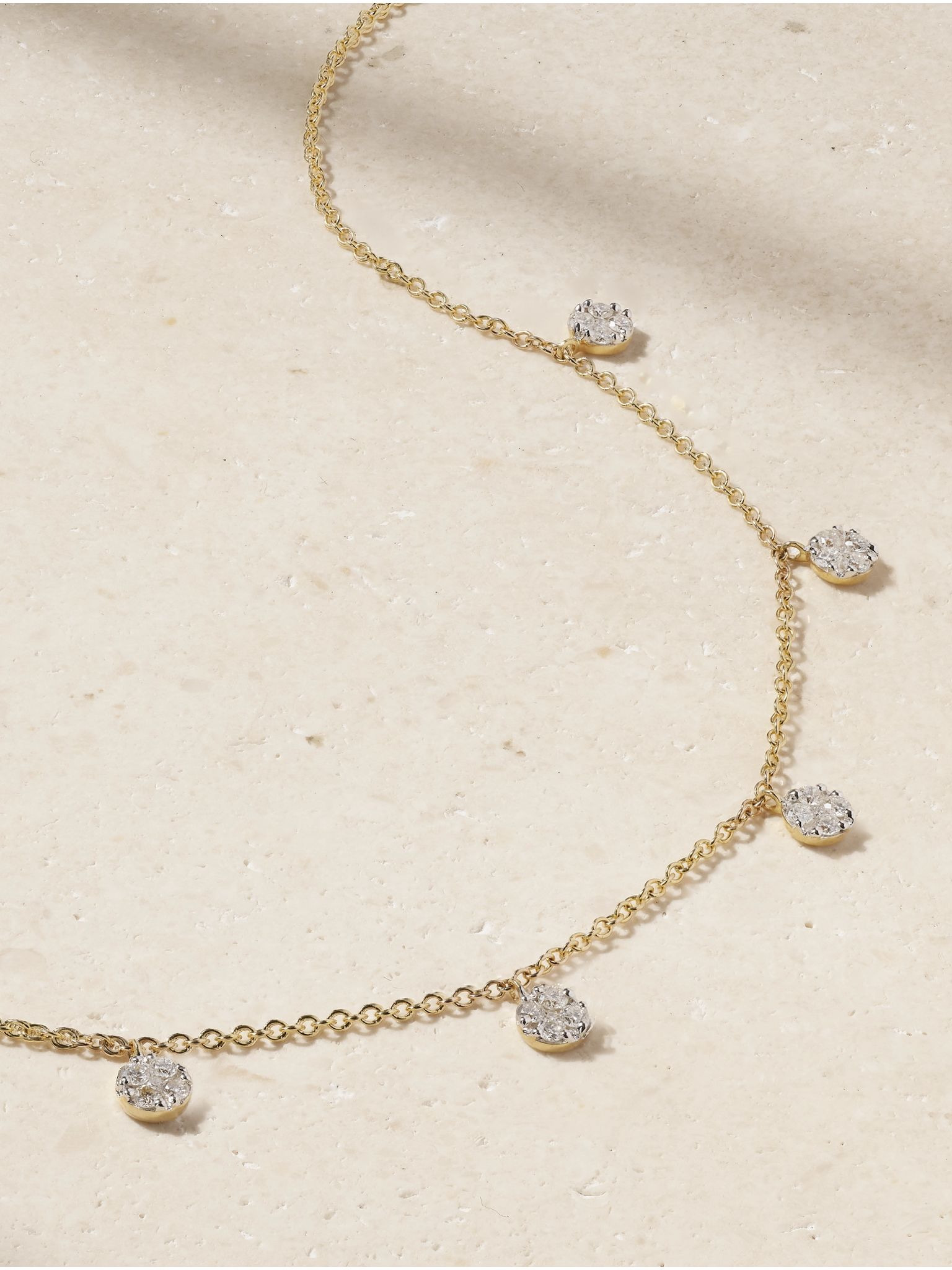 Disco 10-karat gold diamond necklace Gold - 4