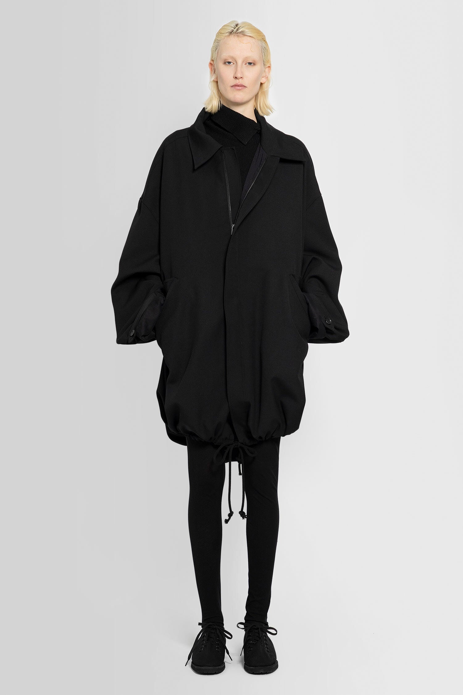 YOHJI YAMAMOTO WOMAN BLACK COATS - 5