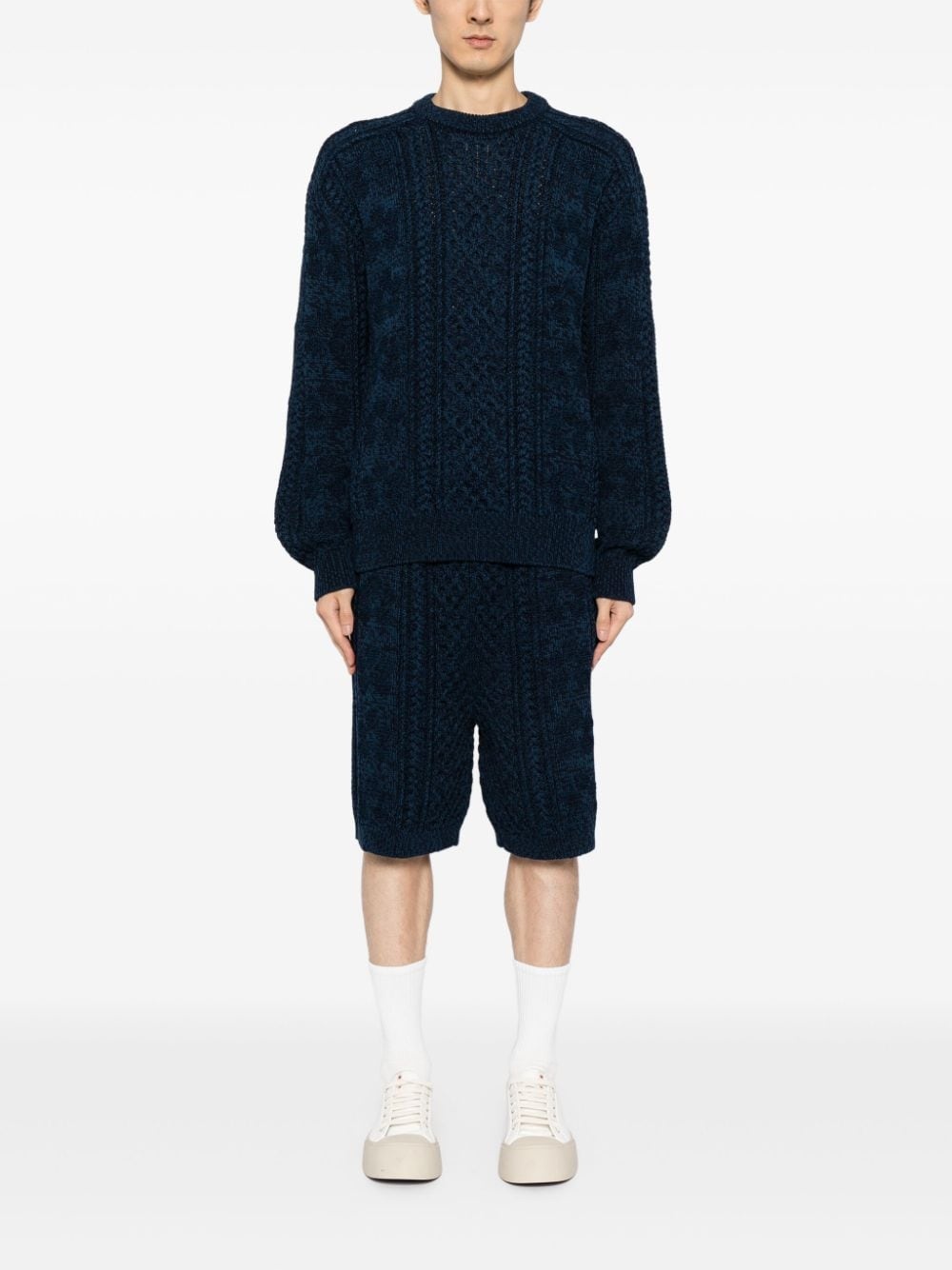 knitted knee-length shorts - 2