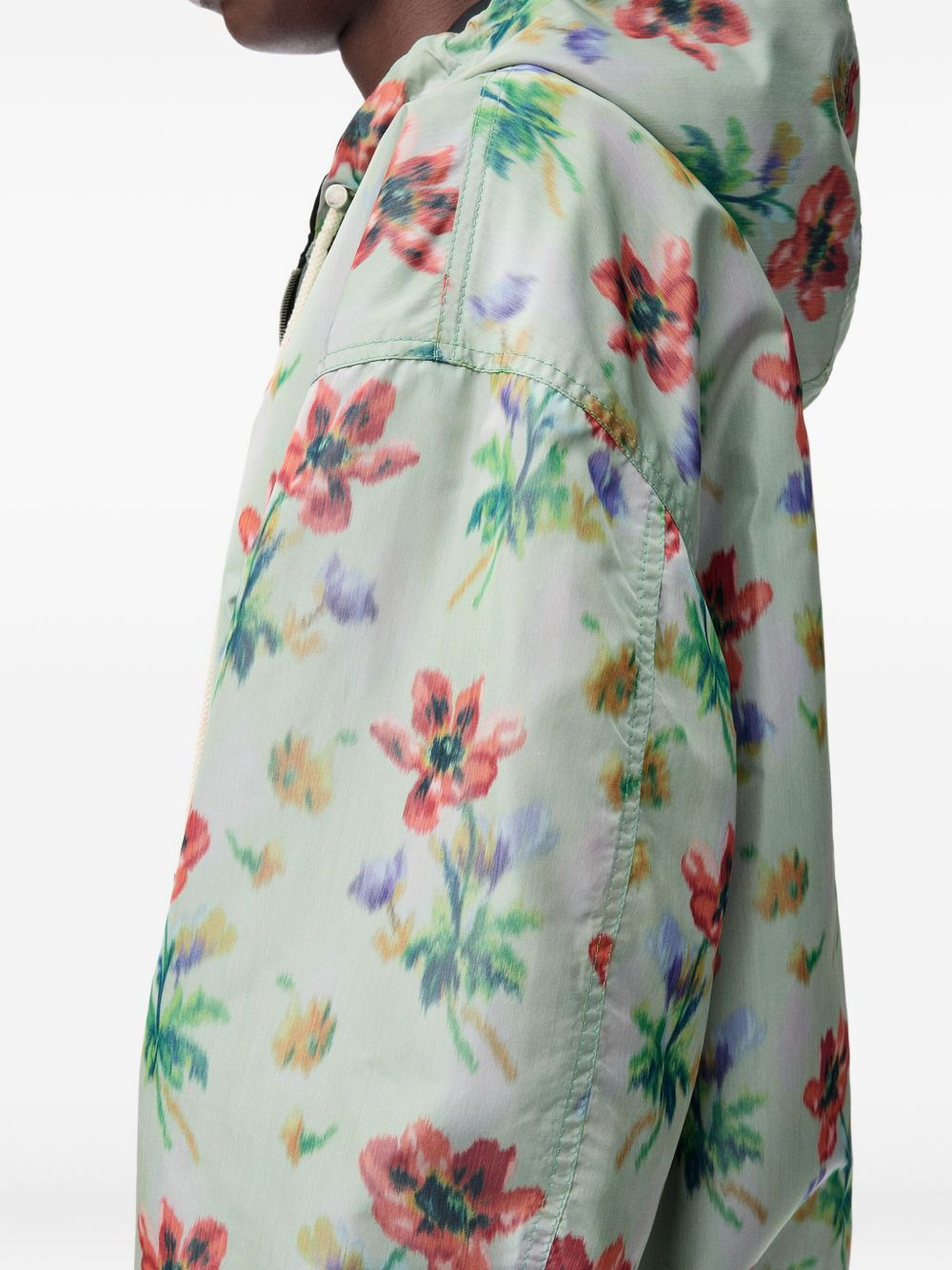 reversible floral-print hooded jacket - 5