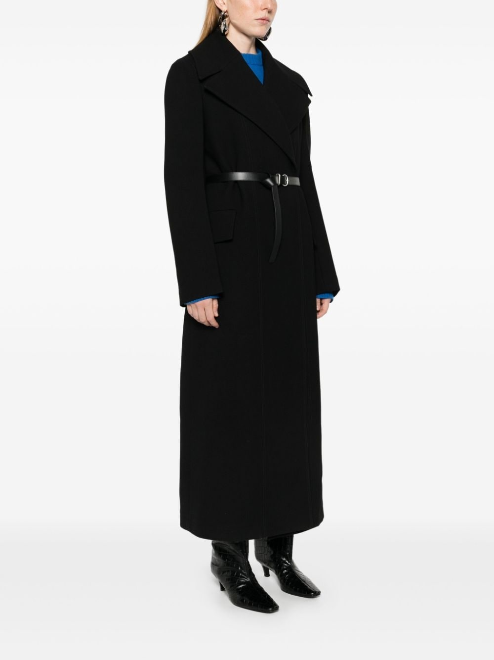 Jil Sander virgin wool coat | REVERSIBLE