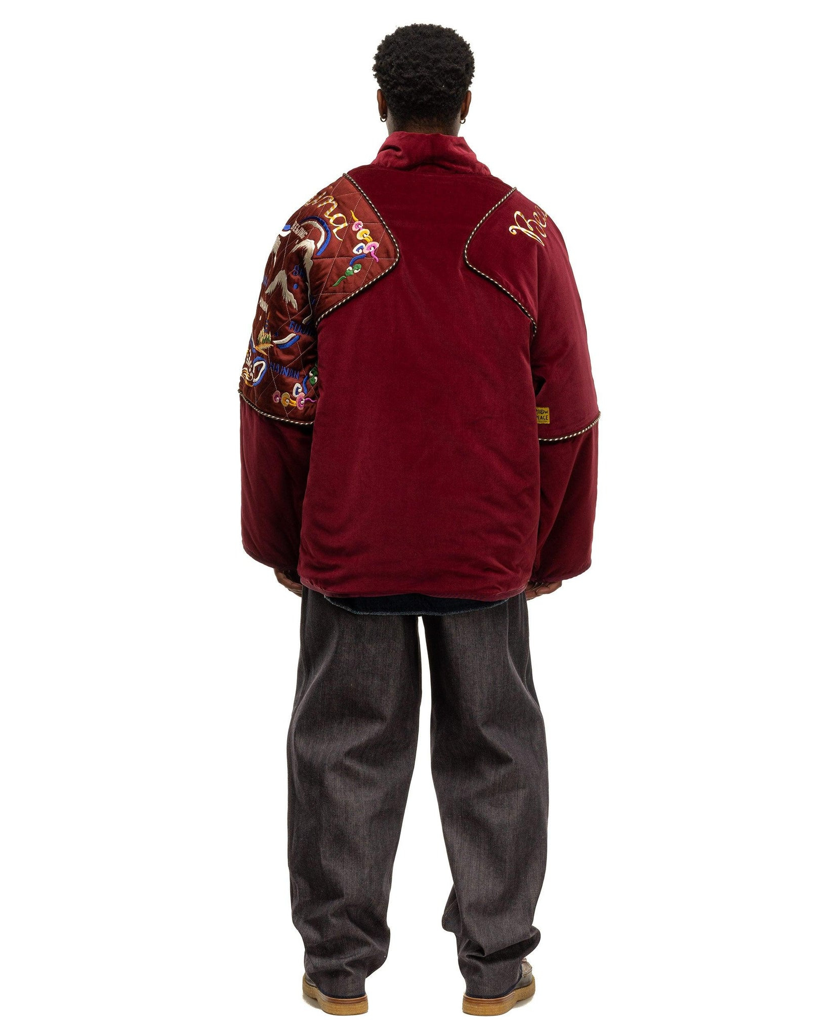 Velveteen KESA SHAM BOMBER JKT (Beautiful CHINA) Burgundy - 3