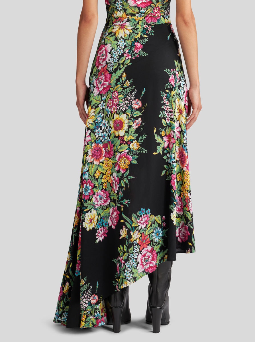 SKIRT WITH BOUQUET PRINT - 5