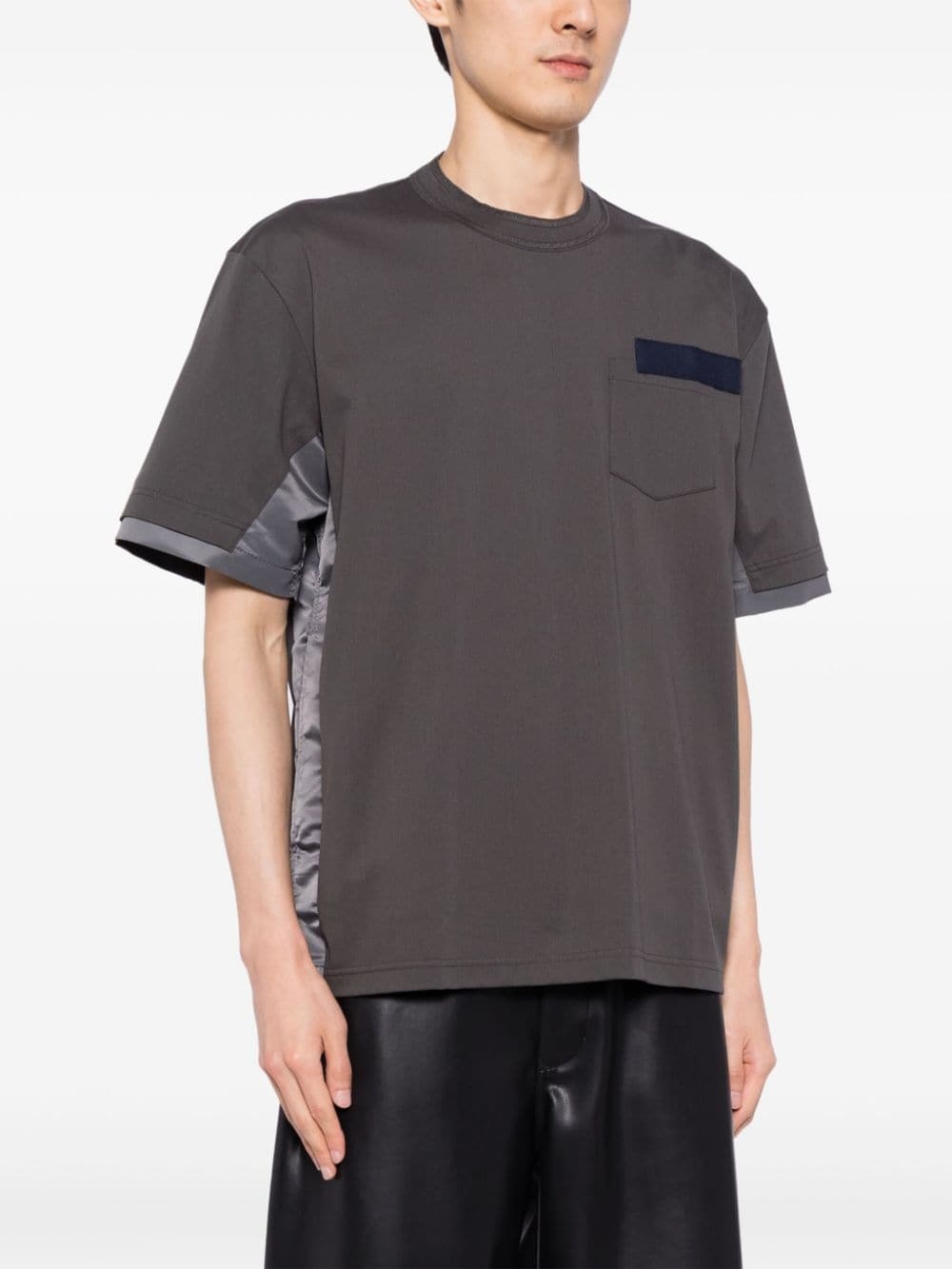 panelled-design T-shirt - 3