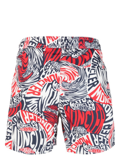 Moncler logo-print swim shorts outlook