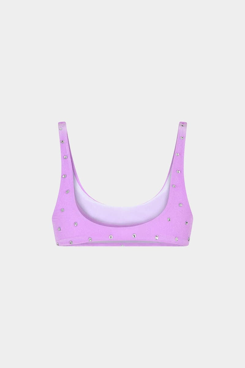 DSQUARED2 CRYSTALS BIKINI BANDEAU TOP outlook