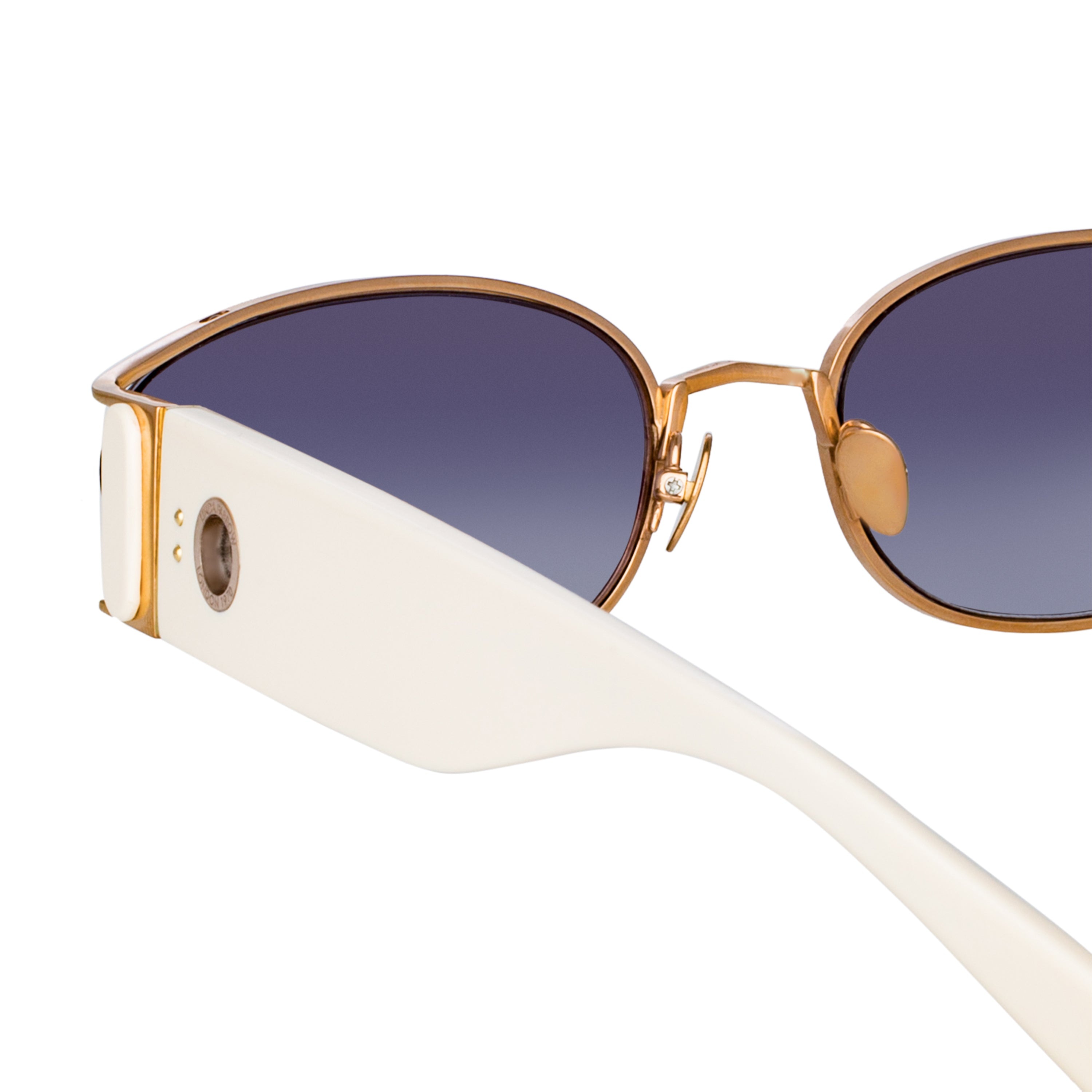 SHELBY CAT EYE SUNGLASSES IN CREAM - 4