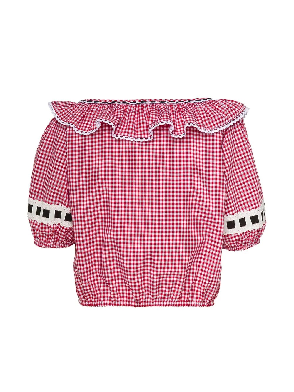 gingham-check top - 2