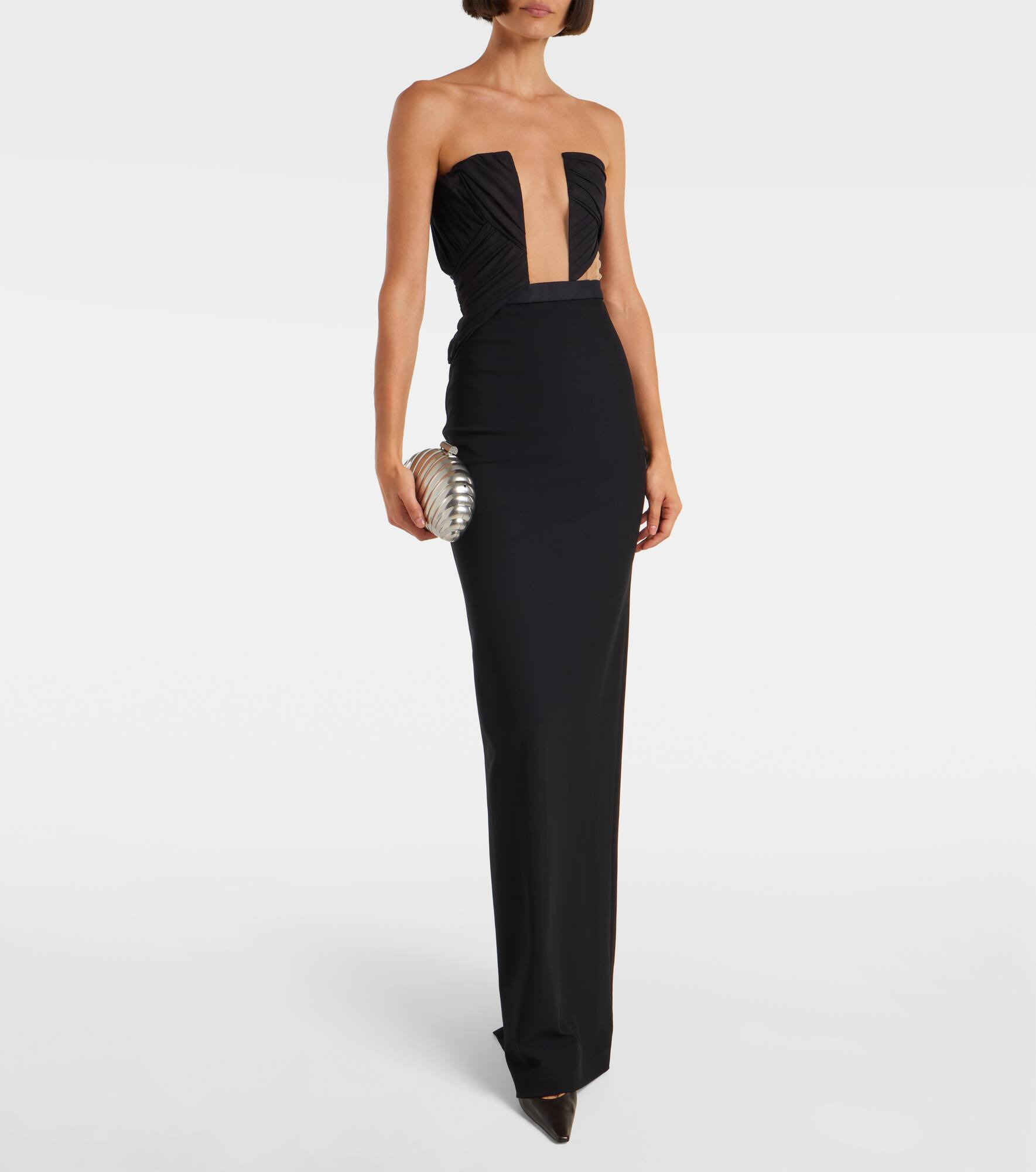 Cutout strapless gown - 2