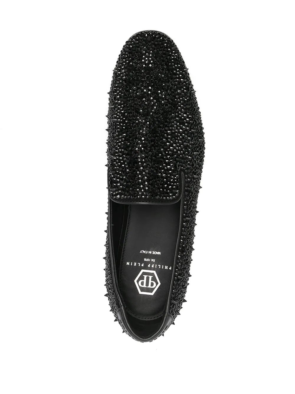 studded leather loafers - 4