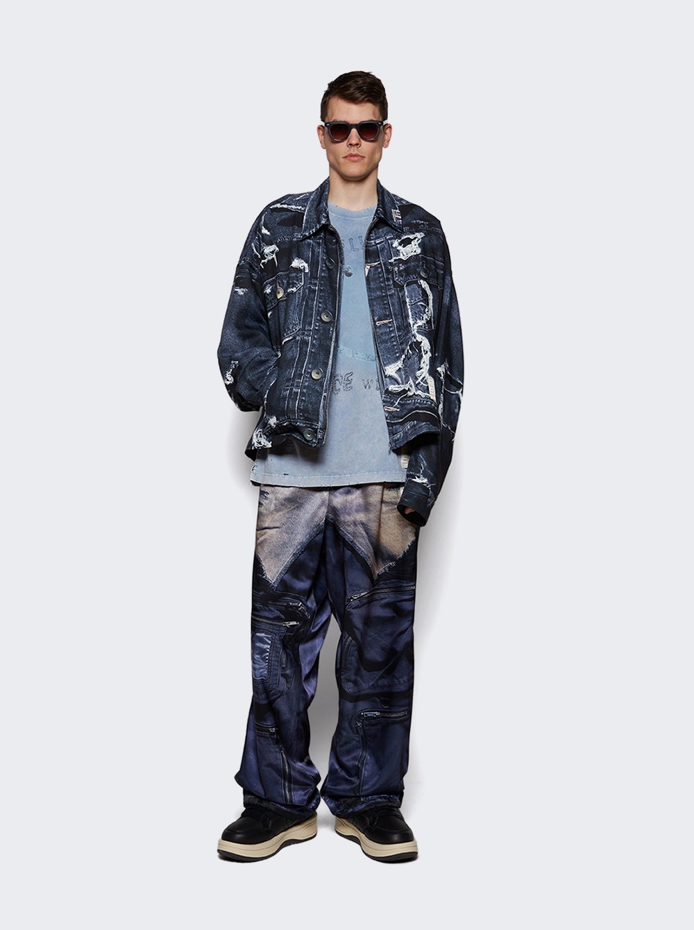 T.a.t.a Trompe-l'oeil Denim Jacket Black - 5