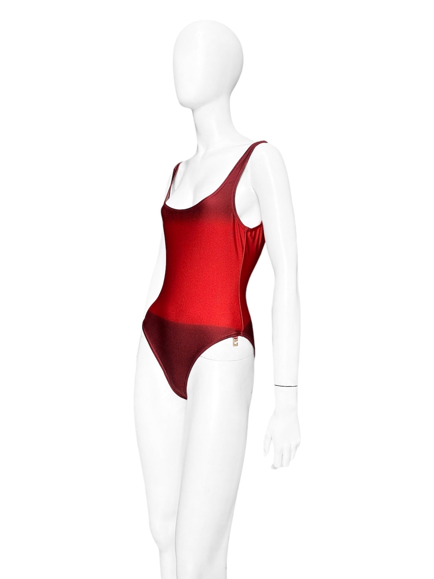 Gucci Spring 1997 Tom Ford Red Ombré One Piece Swimsuit S - 5