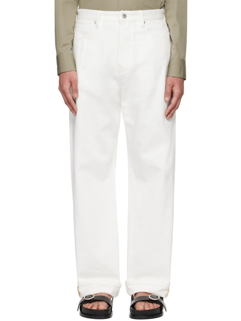 White Twisted Jeans - 1