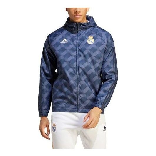 adidas Real Madrid DNA 23/24 Windbreaker Jackets 'Blue' HY0615 - 1