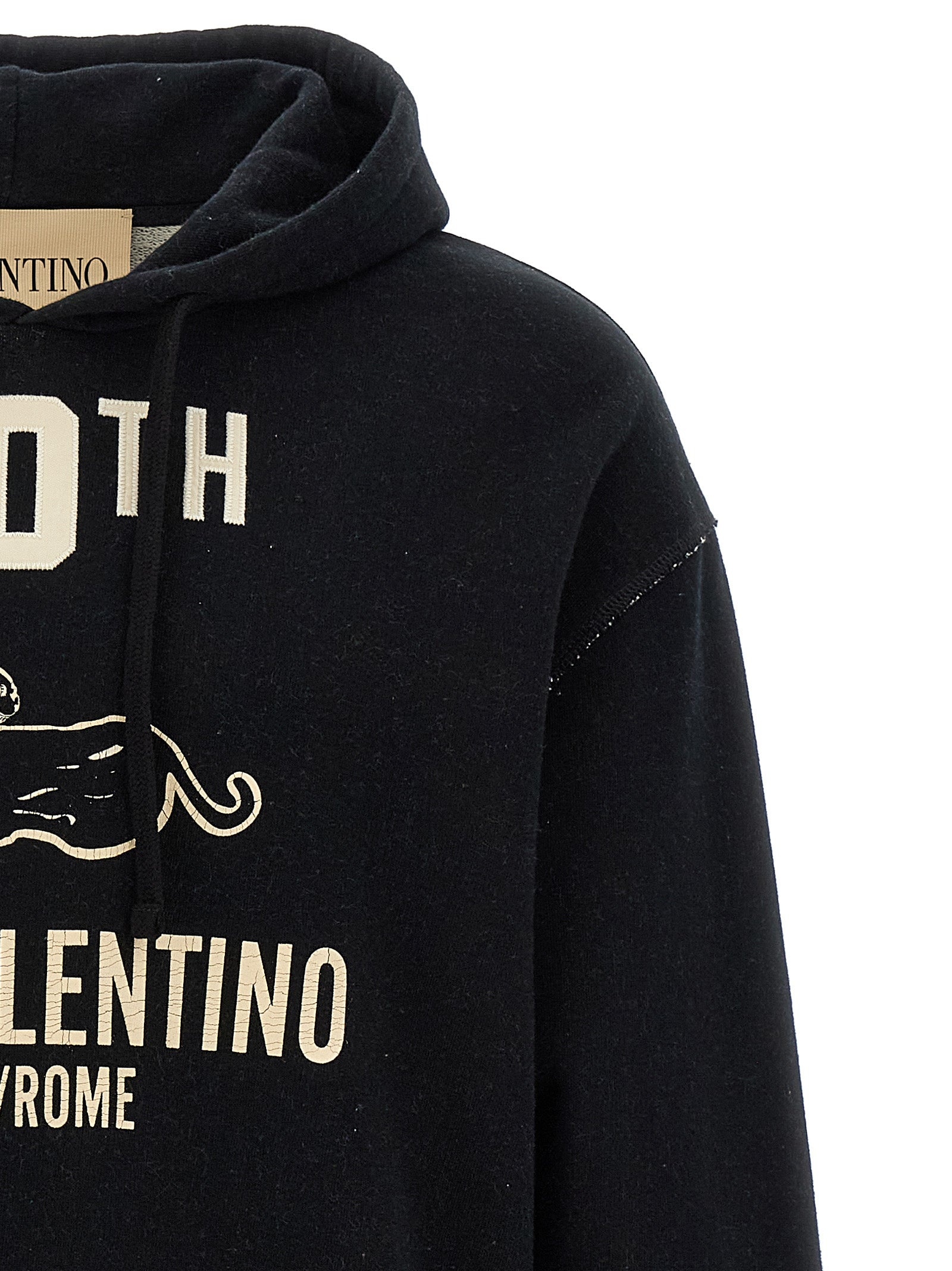 Printed Valentino Garavani Hoodie Sweatshirt Black - 3