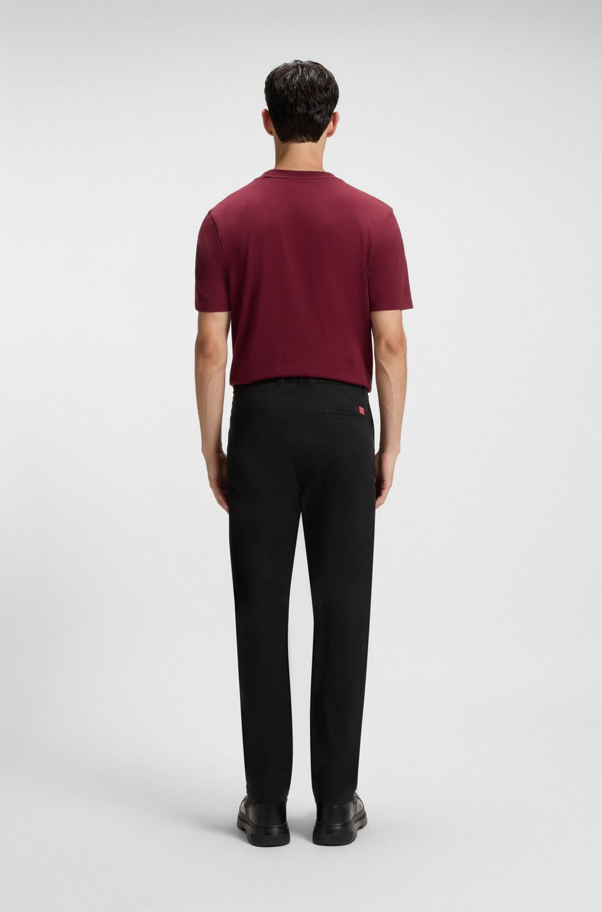 SLIM-FIT TROUSERS IN STRETCH-COTTON GABARDINE - 4