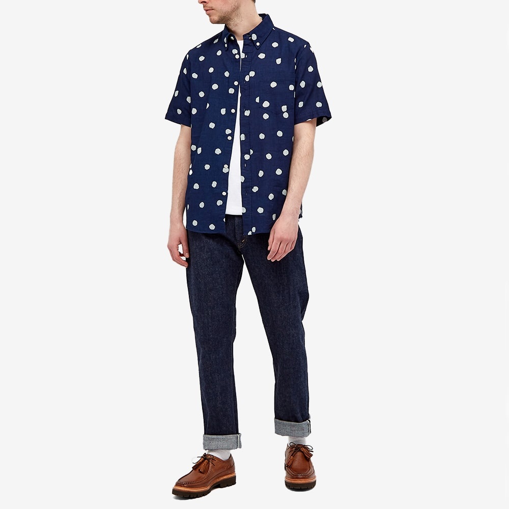 Blue Blue Japan Hand Drawn Dots Bassen Shirt - 6