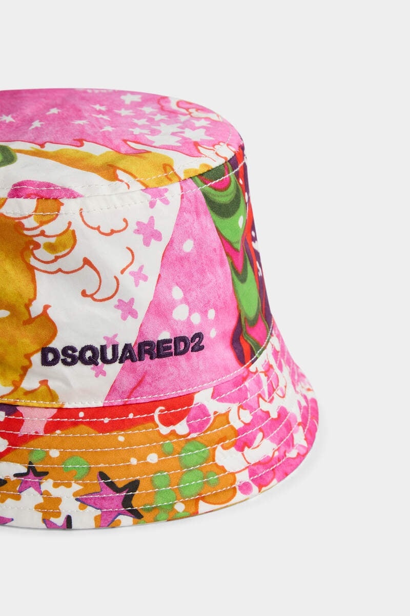 MULTICOLOR PRINTED BUCKET HAT - 5