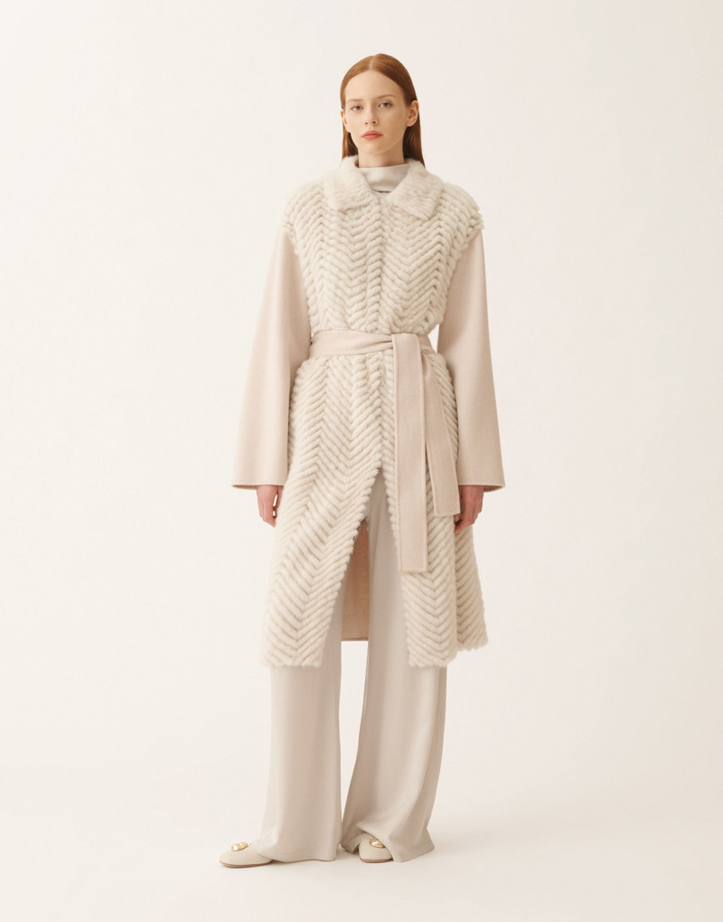 Mink chevron coat 3