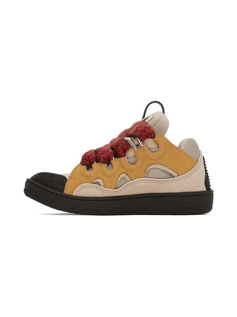 Lanvin SSENSE Exclusive Beige Curb Sneakers outlook